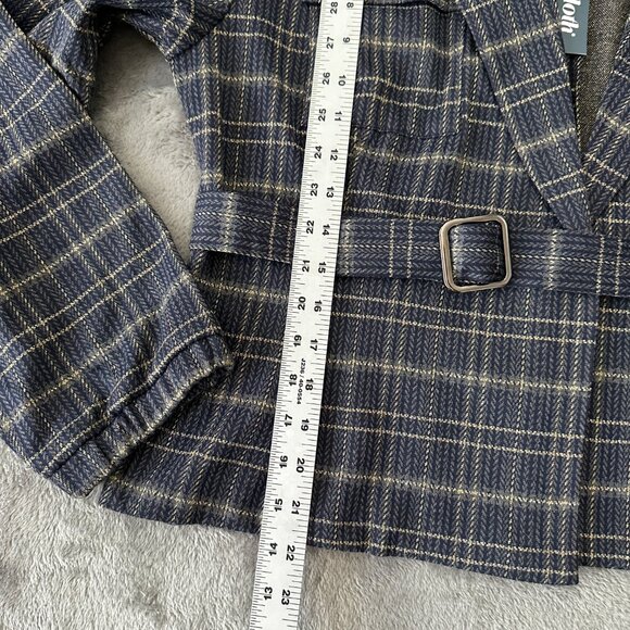 NWT ModCloth Plaid Belted Blazer Jacket Women's size XL - Picture 7 of 8